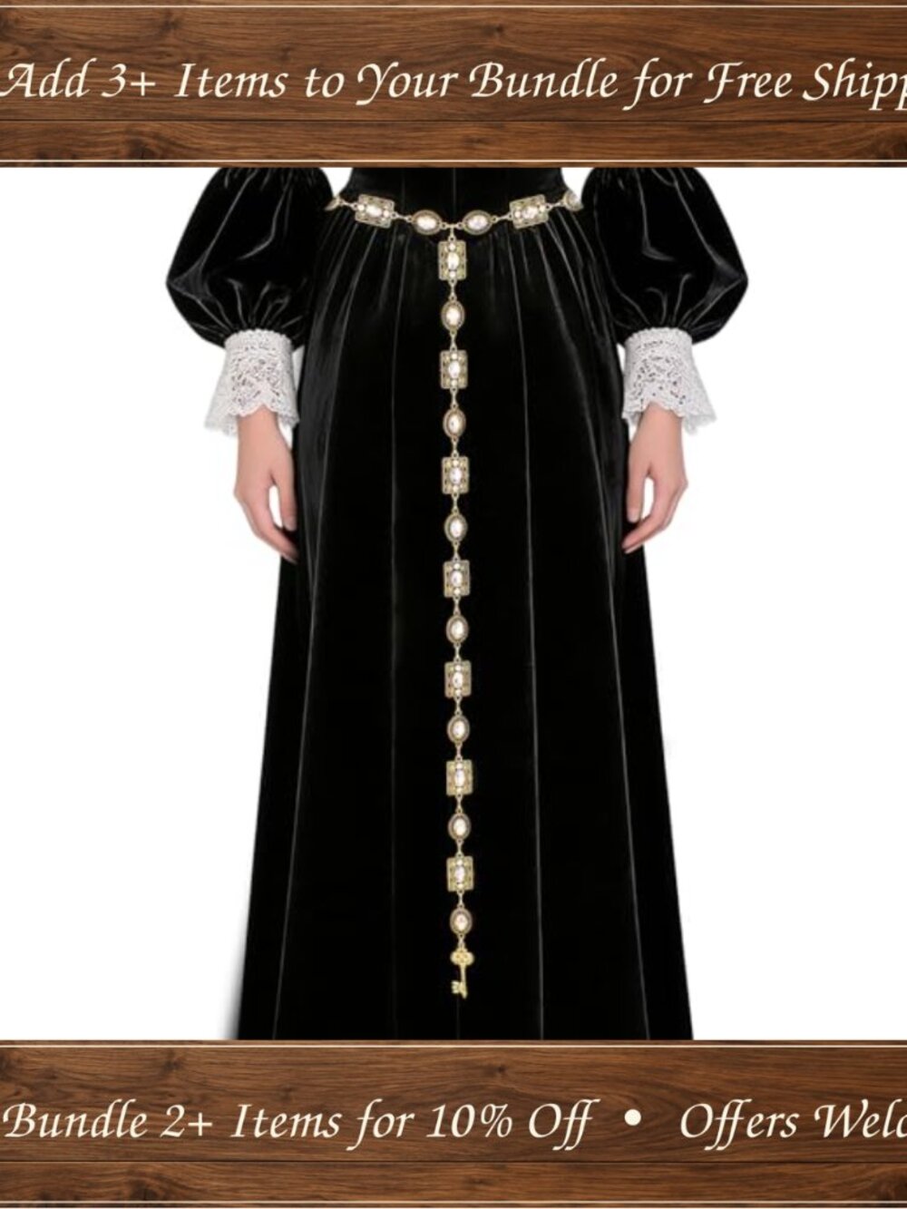 Medieval Waist Chain Belt, Renfaire Gothic Witch Fairy Western Metal